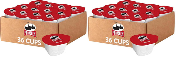 Pringles Potato Crisps Chips, Lunch Snacks, On-the-Go Snacks, Original (Pack of 72)