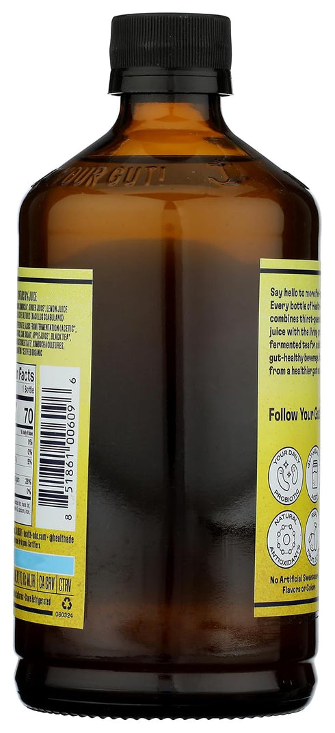 16 Oz Health Ade, Kombucha Ginger Lemon Organic, Fl