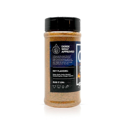 10.4 oz Spiceology Derek Wolf Cowboy Butter Seasoning Bold & Buttery Blend with Garlic, Smoked Paprika & Mustard