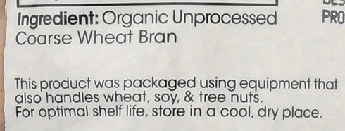 Shiloh Farms 16 , Bran Coarse Organic, Ounce