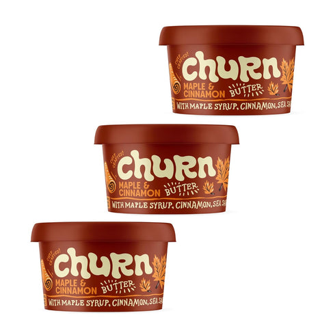 Churn Maple & Cinnamon Butter, Flavored Butter ed with Organic Grass Fed Butter