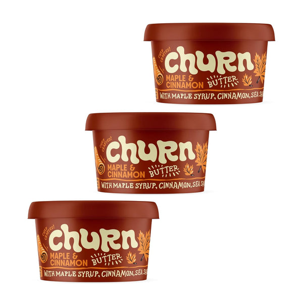 Churn Maple & Cinnamon Butter, Flavored Butter ed with Organic Grass Fed Butter