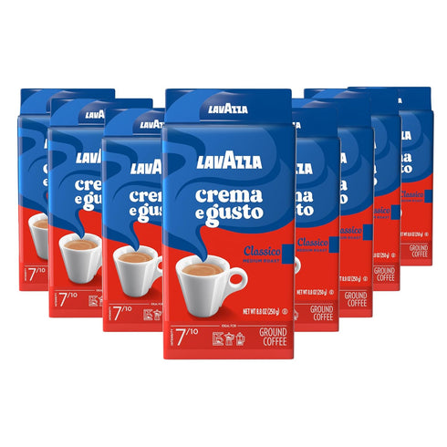 LavAzza medium roast Crema e Gusto Ground Coffee 8.80 oz (Pack of