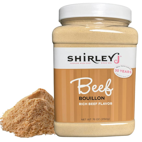 Shirley J Rich Beef Bouillon Powder, Multi-Use Soup Base & Lower Sodium