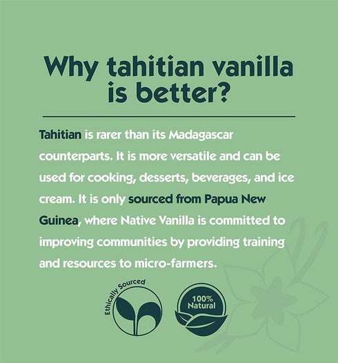 1 oz 100% Vanilla Bean Powder - - Premium Pure Ground Vanilla Bean Powder - For Cooking, Baking, Coffee, Smoothies