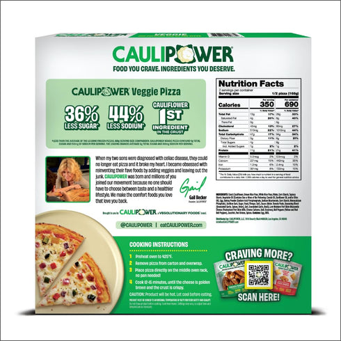 10.9 Oz (Pack 1) CAULIPOWER Veggie Stone-fired Cauliflower Crust Pizza