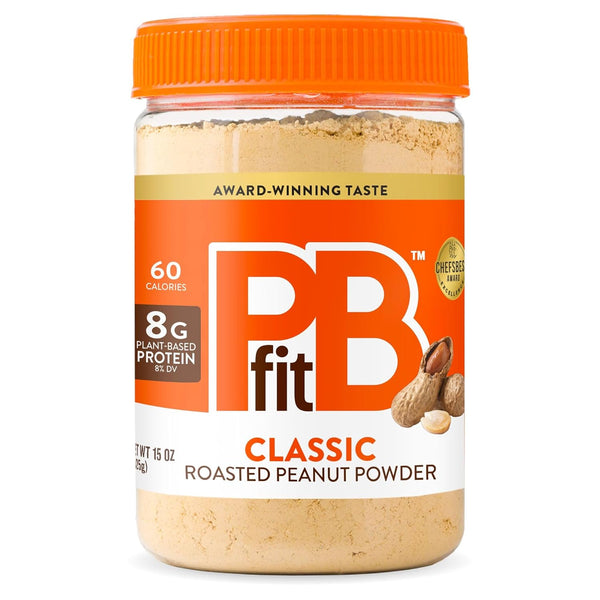 PBfit 15 Ounce Classic Peanut Butter Powder, Powdered Peanut Butter Spread From