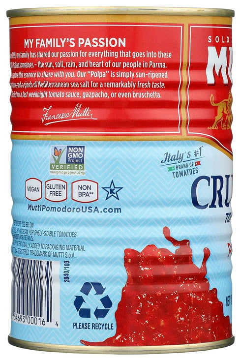 14 oz. 6 Pack #1 Mutti Crushed Tomatoes (Polpa), | | Italys Brand of Tomatoes | Fresh Taste for Cooking | Canned