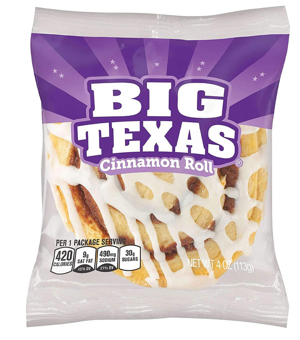 Big Texas Cloverhill Cinnamon Rolls, 4 oz (Pack of 36)