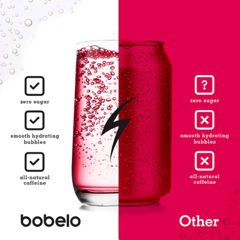 15 Packs Bobelo Black Cherry Cream Energy Drink Mix Sugar Free Electrolyte Powder with Caffeine (Guarana) Hydration