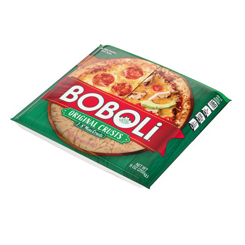 Boboli Pack) 8" 2 packs, (4.5 oz 9 oz (Twin Original Mini Pizza Crusts, individual each), Ready-made Plain Cooked Pizza