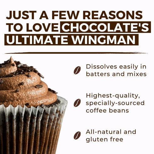 Espresso Powder for Baking - All-Natural Fine Powder for Rich Chocolate Flavor, Gluten Free, 7oz Resealable Pouch