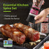 Soeos Spice Seasoning Set of 4, 9.8oz with Integrated Grinders, Perfect for BBQ Gift Set