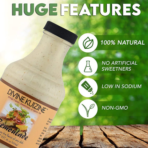 (2 Divine Kuizine Remoulade | Louisiana Fish Fry Dressing | Tartar & Seafood Spread Bottles)