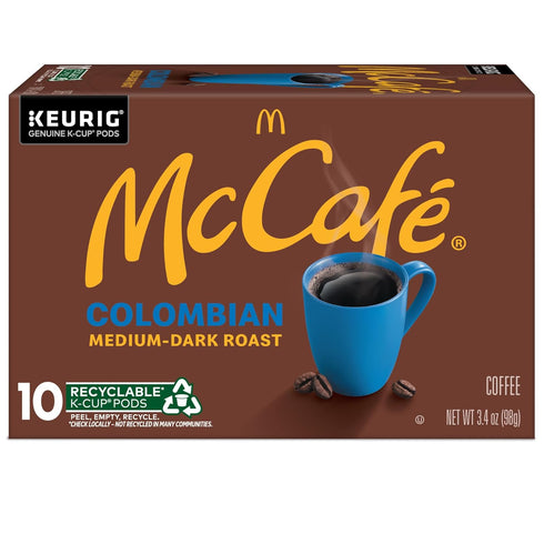 60 Count, (6 Packs 10) McCafe Colombian, Single Serve Coffee Keurig K-Cup Pods, Medium Roast