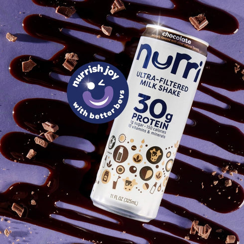 Generic 30g 11 (Pack 12) 150 Nurri Protein Milk Chocolate Shake, Fluid Ounce of Ultra-Filtered, Lactose-Free, Low