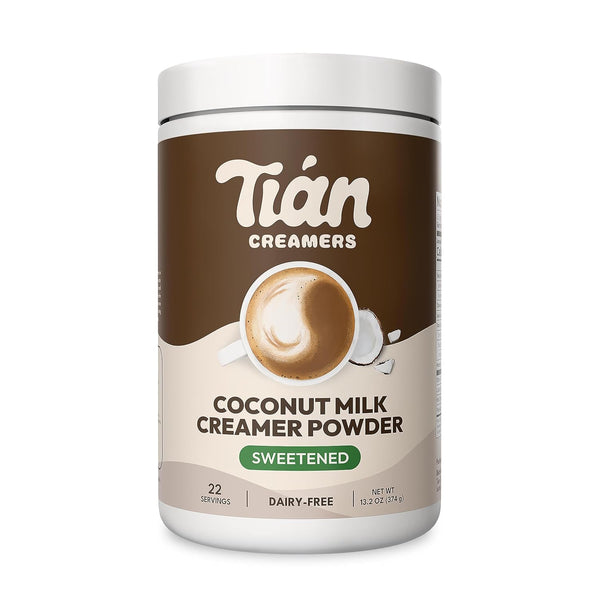 Tian Creamers Sweetened Coconut Milk Creamer Powder - Dairy-Free Coffee Creamer - Sweet and