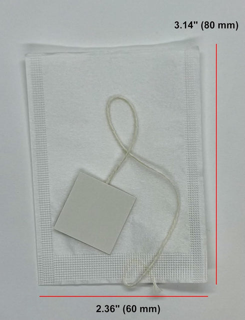 Special Tea 500 2.36" 3.14" (60 80 mm) Empty Tea Bags x x White Compostable, With String and Tag Tea Infuser for Loose