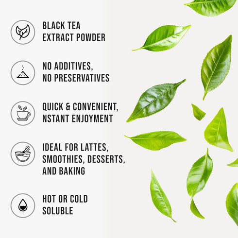 950g 1900 Instant Black Tea Extract Powder, Unsweetened Iced Tea Concentrate from Real Black Tea Leaves, Instant Powder