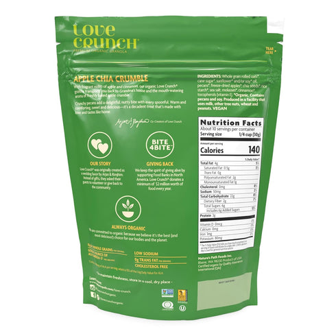 11.5 oz (Pack 6), Love Crunch Organic Apple Chia Crumble Granola, of Non-GMO, by Nature's Path