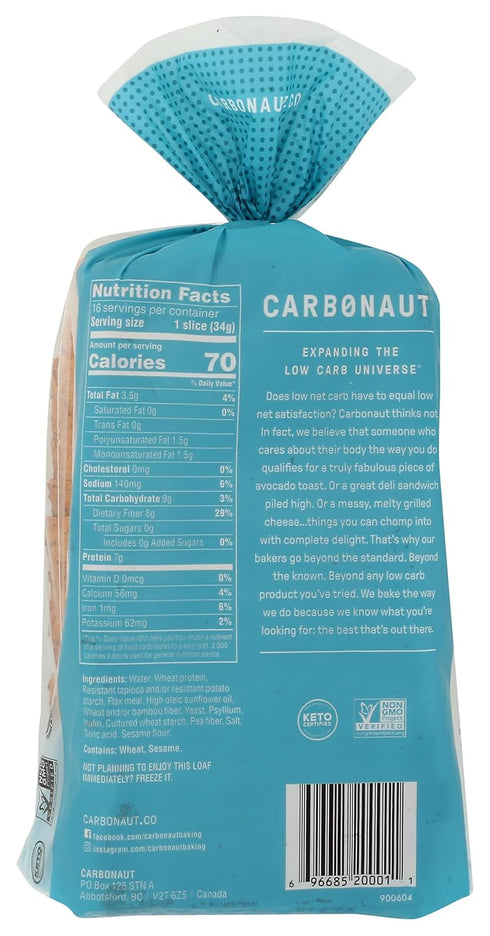 19 OZ Carbornaut Low Carb White Bread