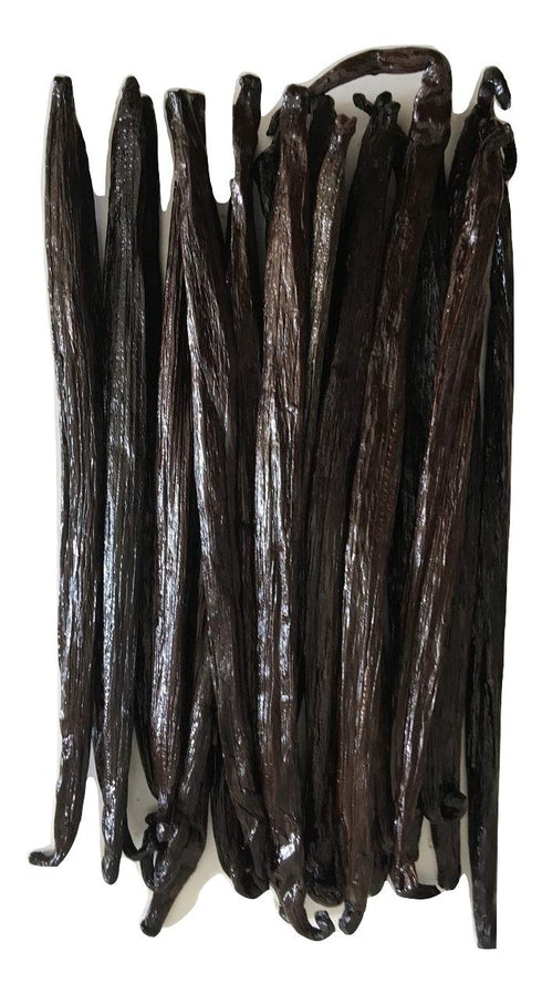 12 Tahitian Vanilla Beans Grade A, 6"-7" Fresh NON-GMO Whole Pods for Extract, Cooking, Baking