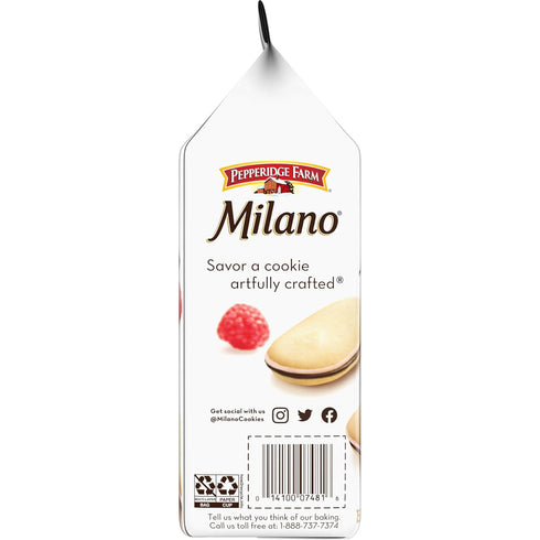 7 oz. Pepperidge Farm Milano Cookies, Raspberry Chocolate, Bag