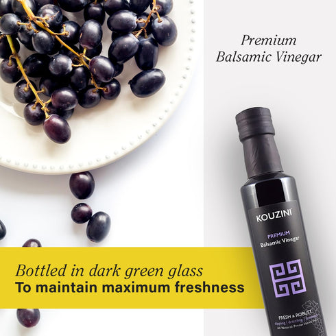 250ml Kouzini Ultra Premium Balsamic Vinegar, Aged Balsamic Vinegars from Modena, Italy, Premium, Smooth & Full-Bodied