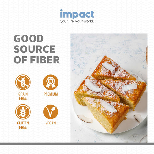 2lb Impact - Conventional Coconut Flour, Gluten, Grain, Dairy & Soy Free, Vegan, Non-GMO, High Fiber, Low Carb, Fine