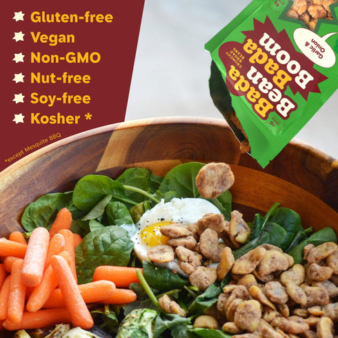 110 4g 6g 1 (Pack 24) Enlightened Bada Bean Bada Boom Roasted Fava Beans, Dried Broad Beans - Calories, Fiber