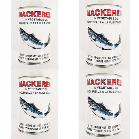 Generic Mackerel in Vegetable Oil, 425ml, 4-Pack