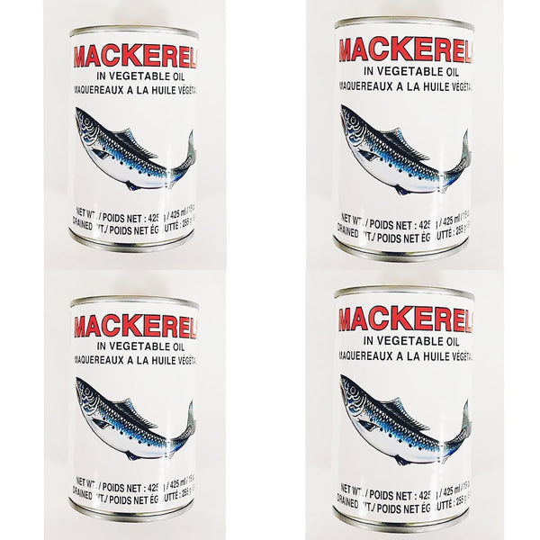 Generic Mackerel in Vegetable Oil, 425ml, 4-Pack