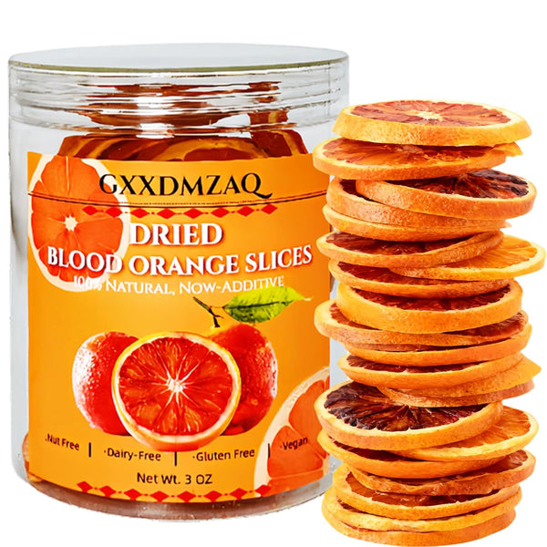 GXXDMZAQ Drink Botanicals Blood Orange Slices - 85g/3oz Pure Dehydrated Citrus Wheels in