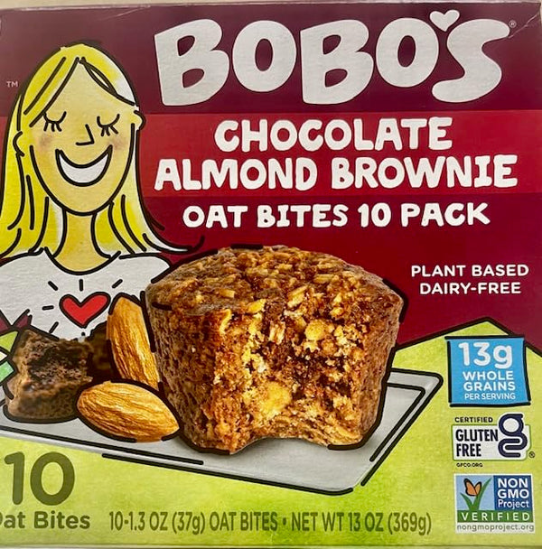 Bobo's Chocolate Almond Brownie Oat Bites, Gluten Free, Non GMO, 6.5 Ounces