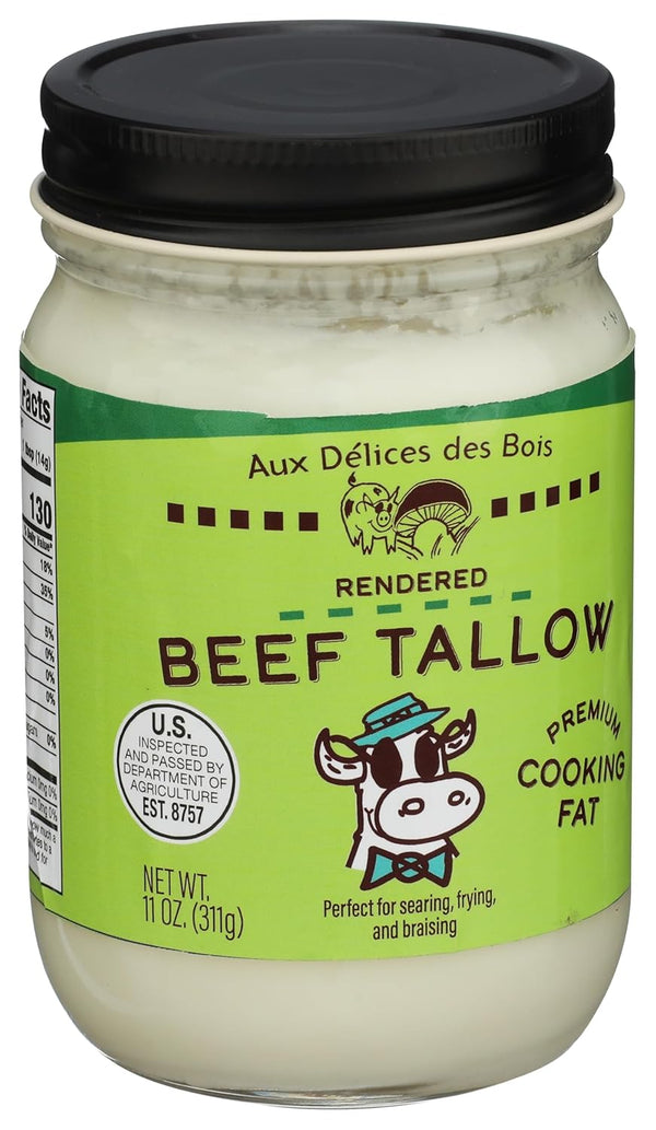 AUX DELICES DES BOIS Aux Dlices Des Bois Premium Rendered Beef Tallow, 11 Oz, Natural Cooking