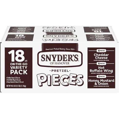 Snyder's of Hanover Pretzel Pieces, Variety Pack of Pretzels Individual Packs, 2.25