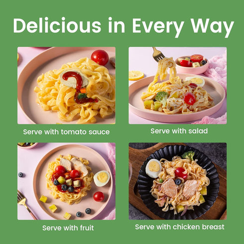 12-Pack 22g Hethstia High-Protein Ramen & Konjac Fettuccine, Plant-Based Noodles, Protein Ramen, Low-Carb, Vegan