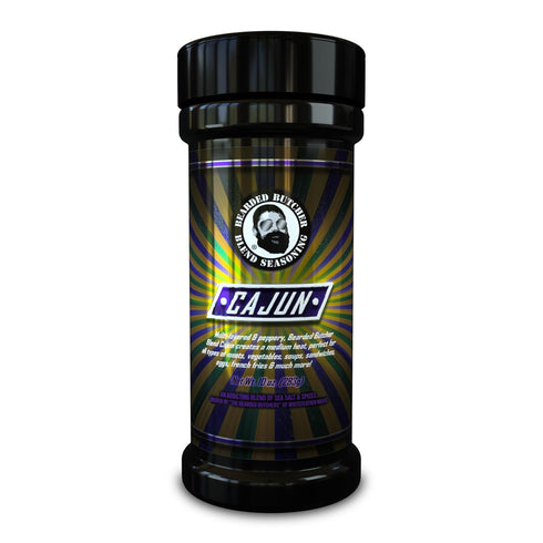 Bearded Butchers Cajun Blend Seasoning, 10oz Shaker Cajun Flavor with Medium Heat,