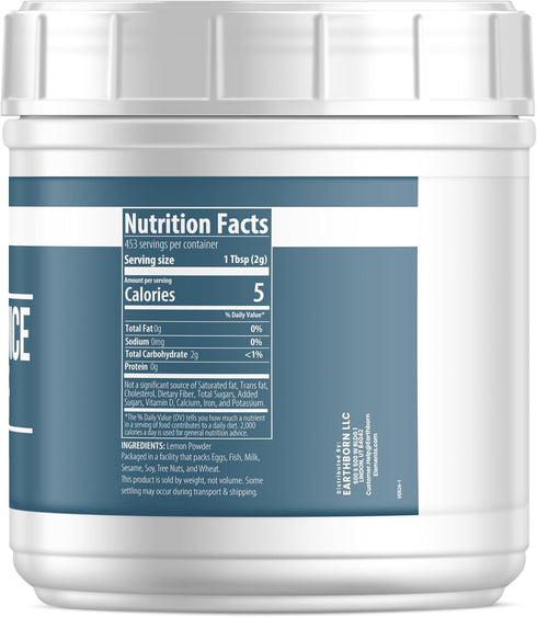 2 lb, Earthborn Elements Lemon Juice Powder Pure & Natural, Easy Smoothies Mix