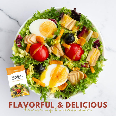 1 oz Pocket Flavors Low Calorie, Low Fat, Keto Friendly Salad Dressing - Ready to Serve Individual Pouches, each
