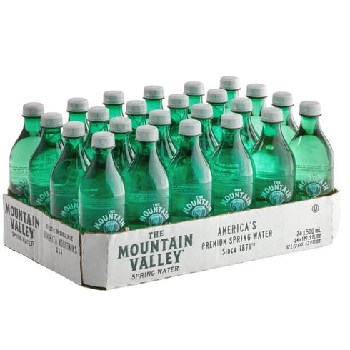 Voodoux Sales 500 ML Spring Water in Plastic Mountain Valley 12 Pack Packaged in