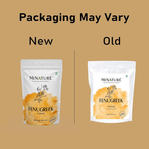 Mi Nature Fenugreek Powder, 100% Natural Trigonella Foenum Seeds, Pure Methi Powder for Cooking, Hair and Skin Care,