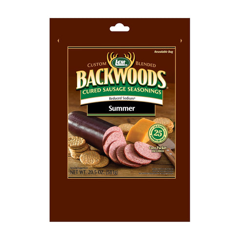 LEM Products Backwoods Reduced Sodium Summer Sausage Cured Sausage Seasoning, Ideal for
