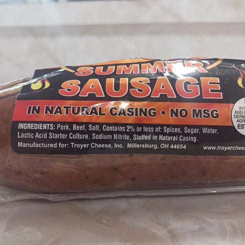 Troyer Cheese Inc Summer Country Pack 2 Sausage Pit Smoked from Amish Slice and Enjoy