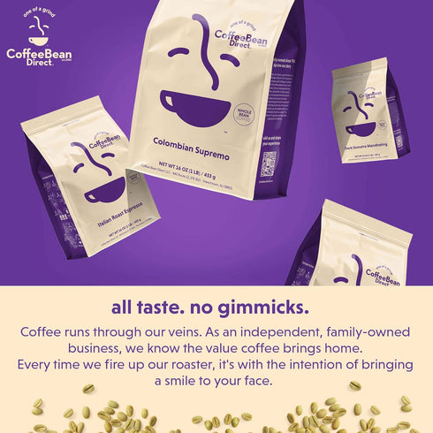 5 (Pack 1) Coffee Bean Direct Unroasted Colombian Supremo, Raw Arabica Coffee Beans for Home Roasting, Pound