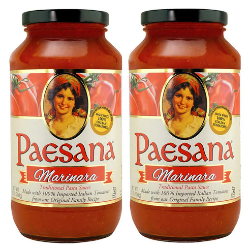 Paesana Traditional Marinara Pasta Sauce Gluten Free, Vegan Friendly and made with 100%