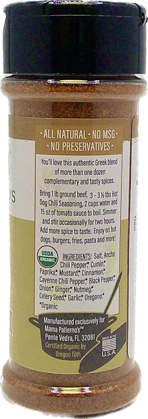 Mama Patierno's Organic Hot Dog Chili Seasoning