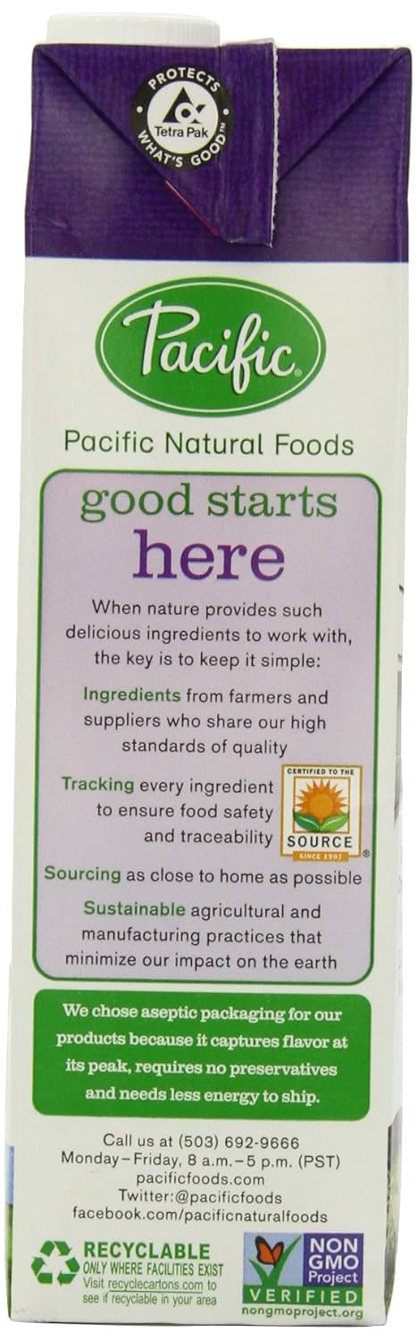 Pacific Natural 6 Count Unsweetened Hemp Milk, Vanilla