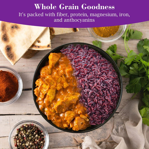5 Lb Fusion Select Riceberry Rice - Nutrient-Dense Purple Whole Grain Rice Rich in Fiber & Anthocyanins - Subtly Sweet