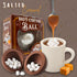 Pack 3 Needzo Hot Chocolate Salted Caramel Flavored Melting Balls, Bulk Cocoa with Mini Marshmallows Inside, Cute Candy